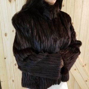 Genuine Vintage Ladies Natural chocolate mink jack